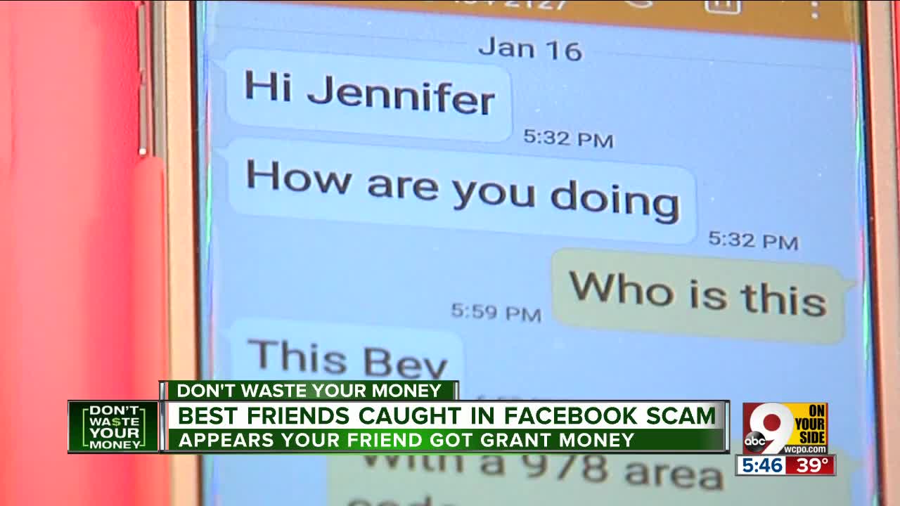 Best friends caught in Facebook scam