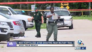 Man hospitalized after shooting near Military Trail