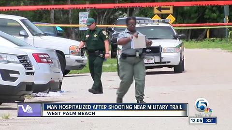 Man hospitalized after shooting near Military Trail