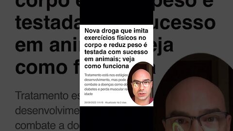 Reagindo á notícia sobre droga que imita exercícios físicos #shorts