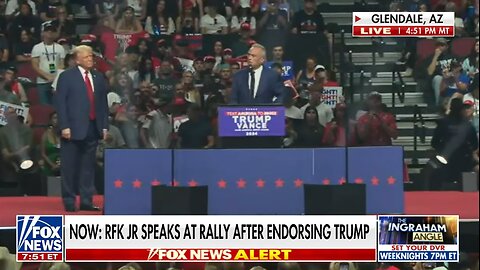 RFK, Jr. joins Trump on stage: Don't you want a president who will make America healthy again?