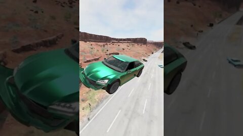 Cars Vs Giant Speed Bump BeamNG.Drive