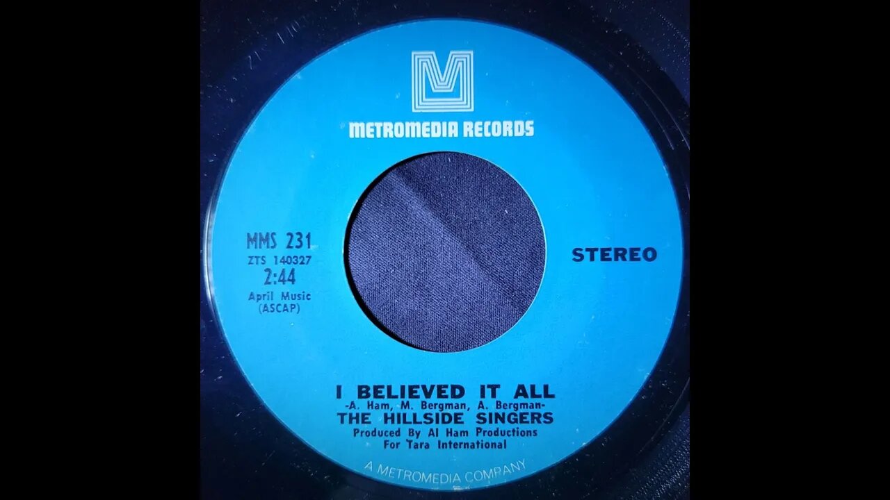 The Hillside Singers - I Believed It All