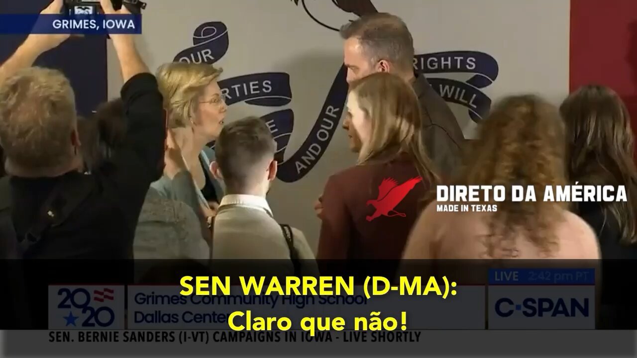 Discussão entre eleitor e senadora democrata