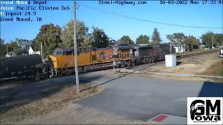 KCS Grey Ghost Leader EB Manifest in Belle Plaine and Grand Mound, IA on October 3, 2022