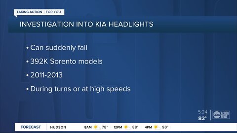 US investigates headlight failures in about 392,000 Kia SUVs