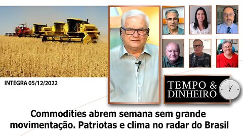 Commodities abrem semana sem grande movimentação. Patriotas e clima no radar do Brasil