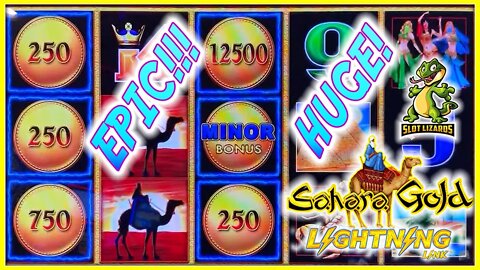 HUGE BETTER THAN JACKPOT WIN!!! Lightning Link Sahara Gold Slot LIVESTREAM HIGHLIGHT!