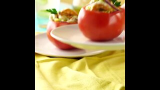 Stuffed Tomatoes of Aguachile de Camarón