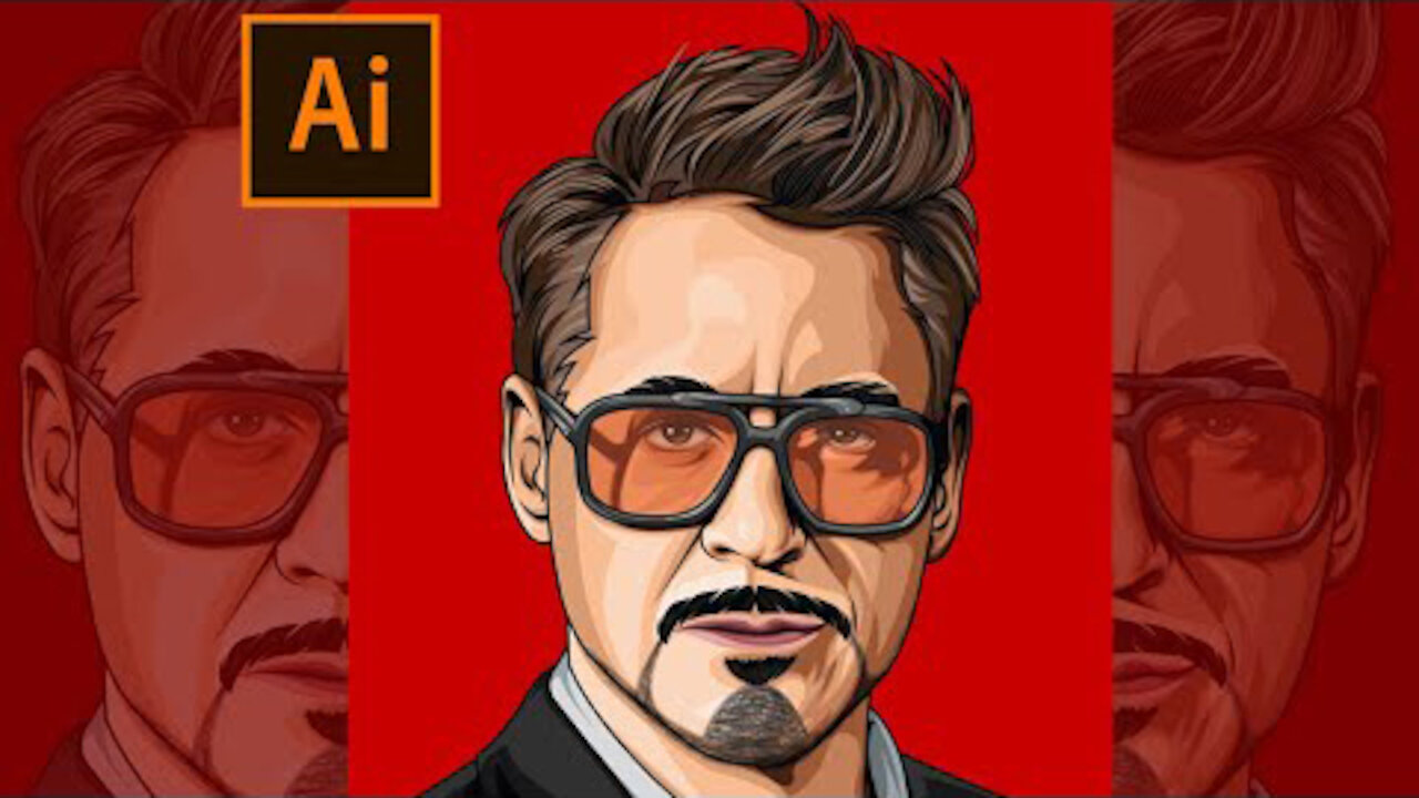 Robert Downey Jr. _Vector Art | Vector Portrait | Vexel Art( Speed Art) | Adobe Illustrator CC