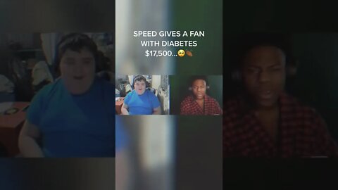 speed gives a fan with diabetes 17500 dollars #shorts #ishowspeed