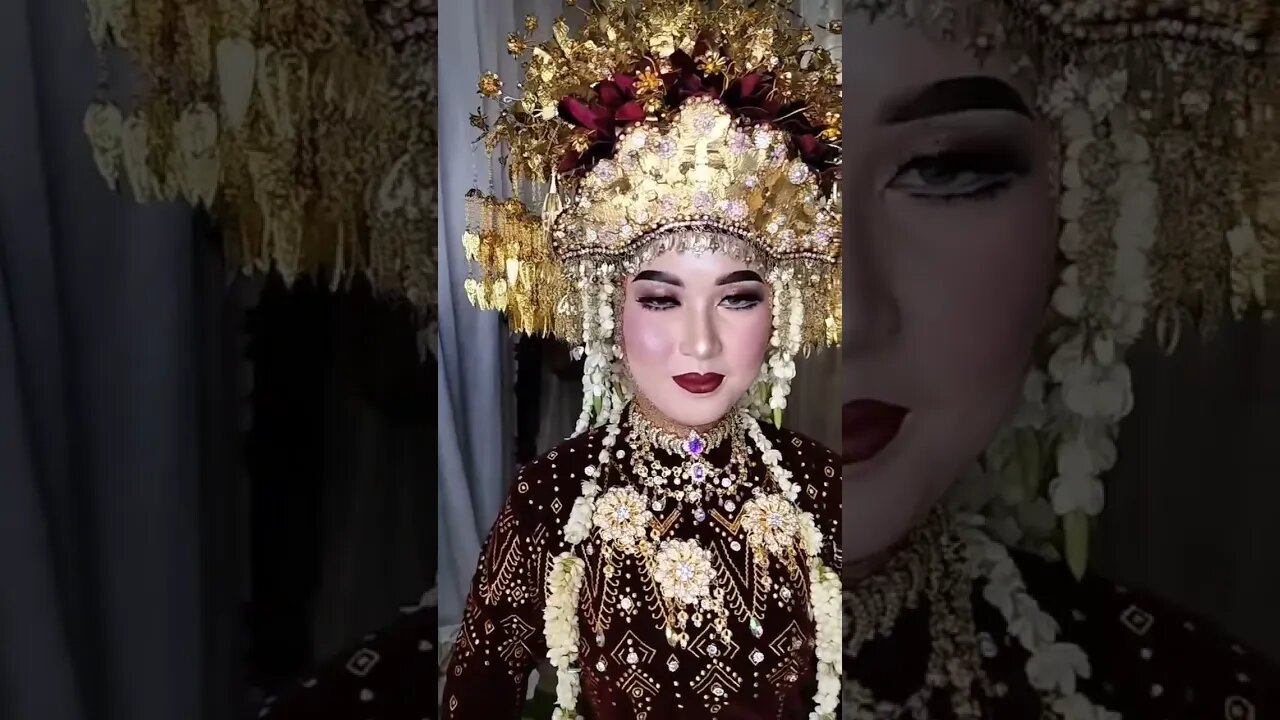 wow ! Pengantin Adat Palembang ini Cantik Sekali #shorts #short #shortvideo