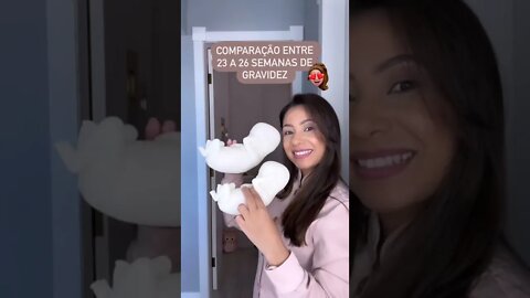 Comparação entre 23 e 26 semanas de gravidez