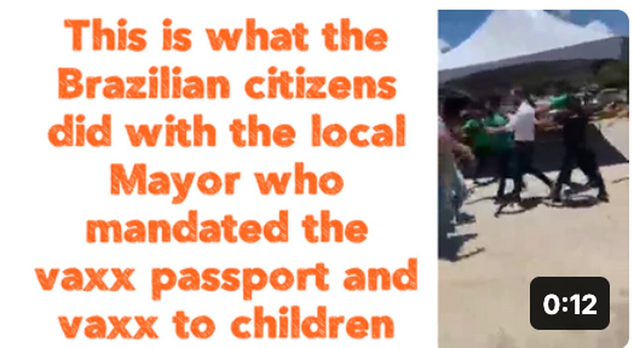 Brazilian citizens did with the local mayor who mandated the vaxx passport and vaxx to children.