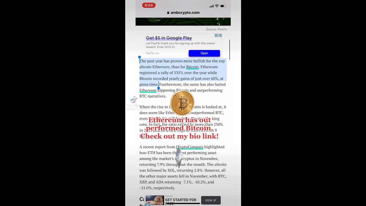 Bitcoin vs. Ethereum
