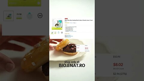 Bbluv, Plato, Warm Feeding Plate For Baby, 4+ Months, Green, 1 Count