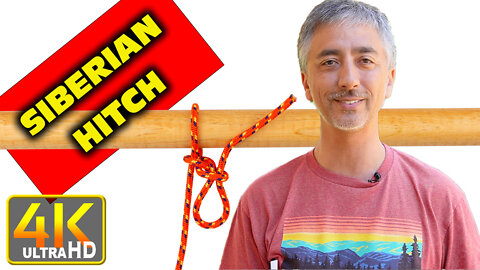 How to Tie Siberian Hitch (aka Packer's Knot) (4k UHD)