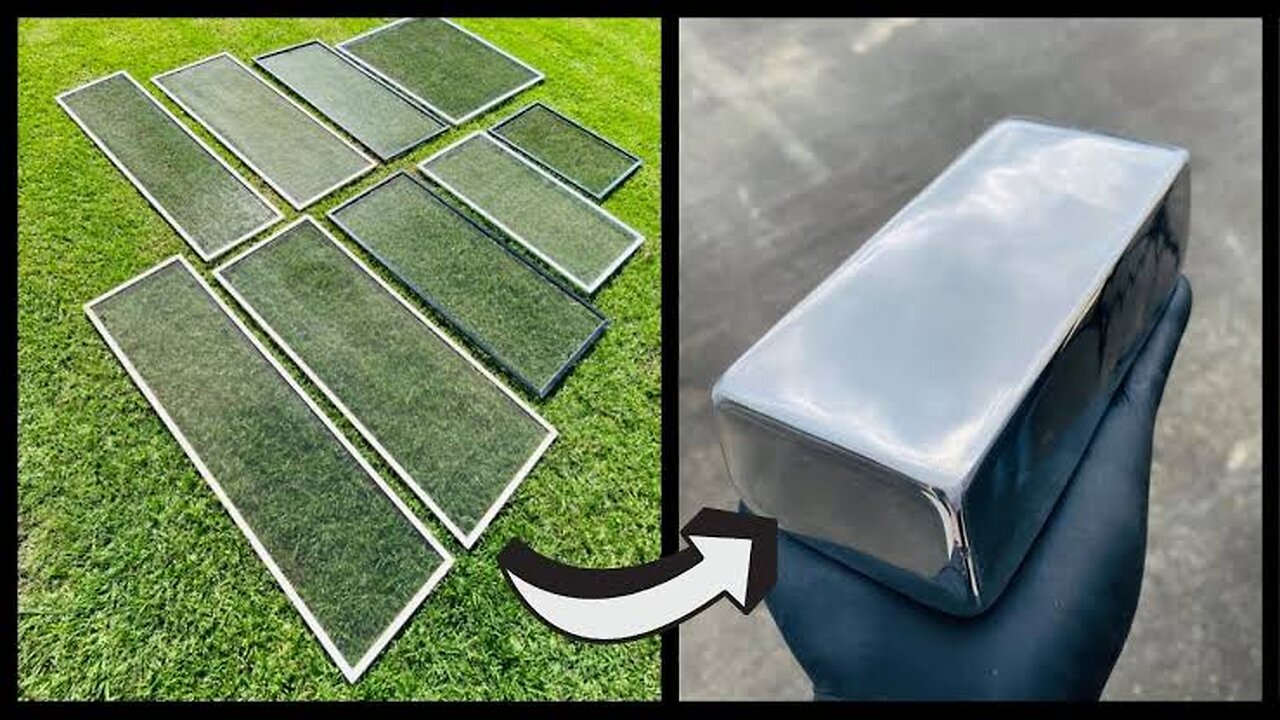Aluminum Insect Screens To Perfect Bar -ASMR Metal Melting - Trash To Treasure -BigStackD Casting