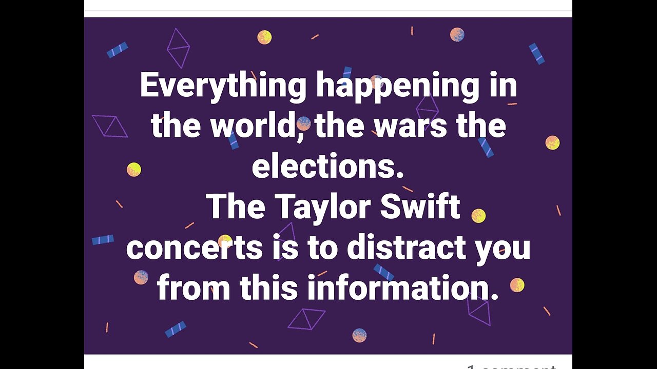 EVERYTHING GOING ON IN THE WORLD IS TO HIDE THIS FROM YOU.