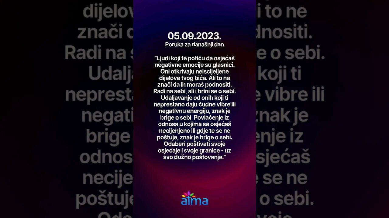 ATMA Poruka za današnji dan 05.09.2023. #inspiracija #porukadana #mudrost #motivacija