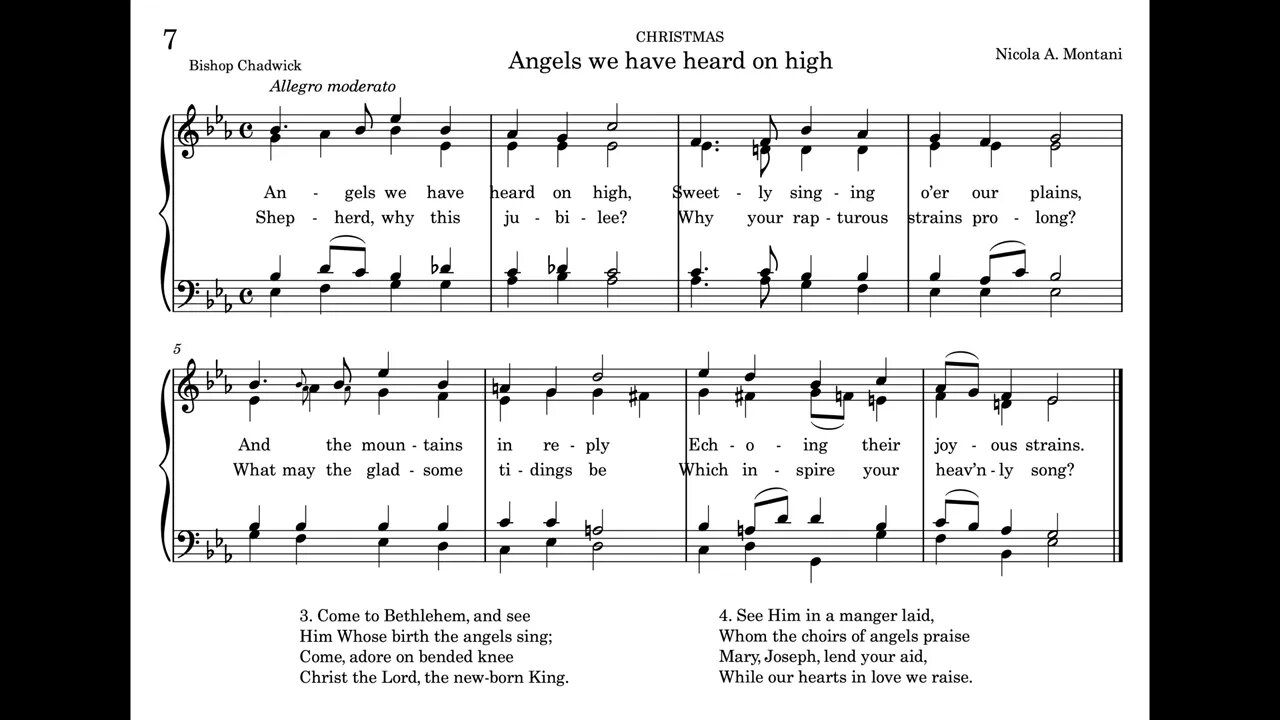 7. Angels we have heard on high (St. Gregory Hymnal)