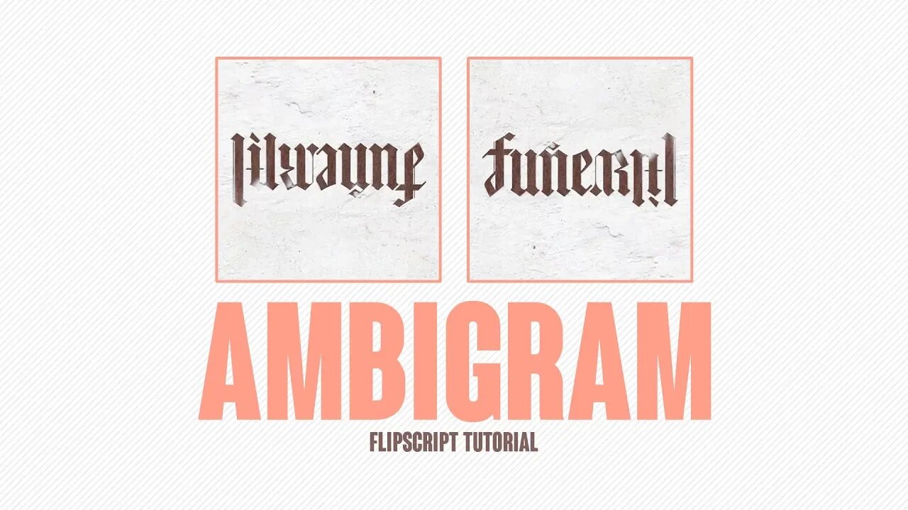 How to Create an Ambigram! (Lil Wayne Funeral Cover Artwork)