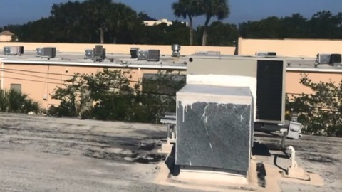 Party animals damage shopping center's AC