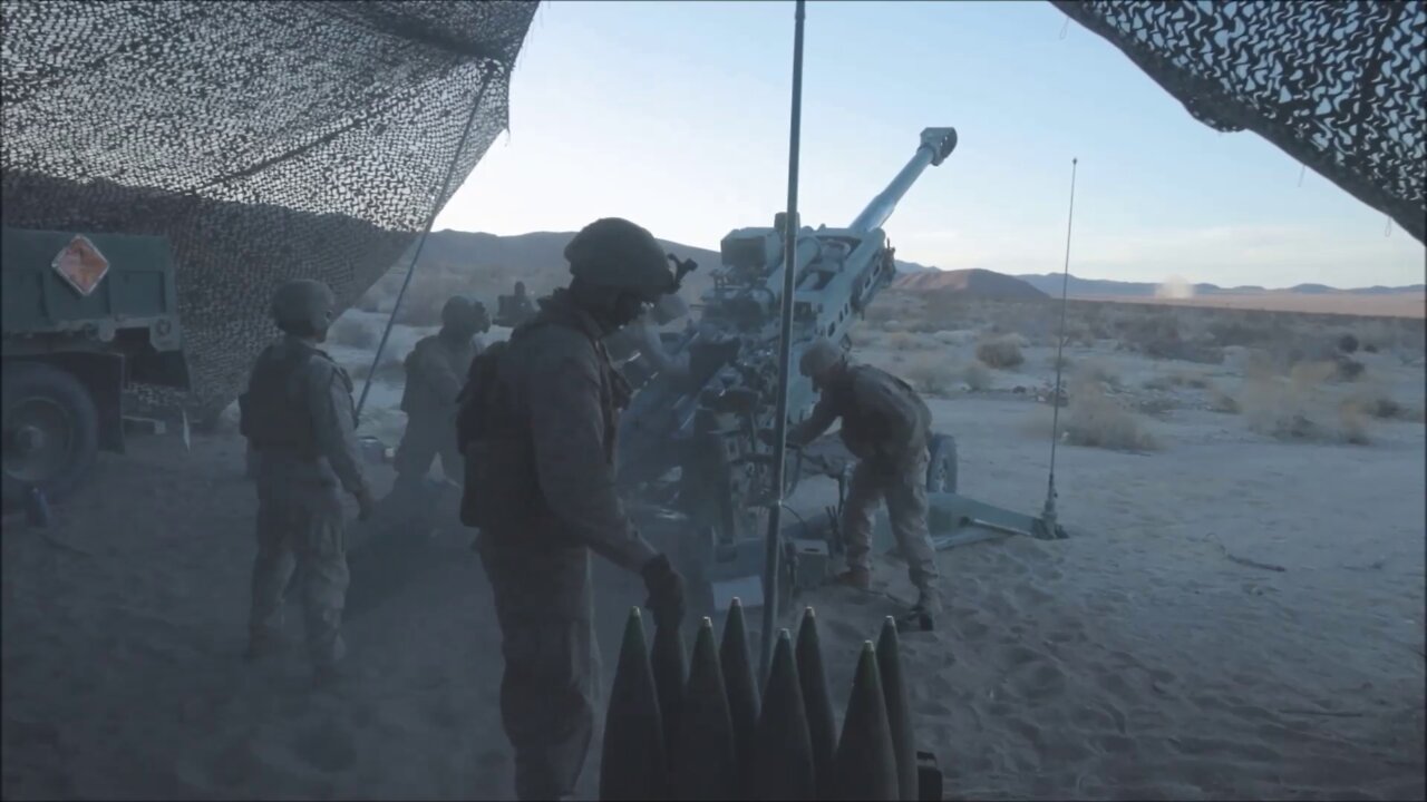 Marines Conduct Artillery Operations at Twentynine Palms