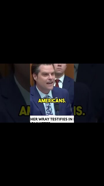 FBI Director's Response Leaves Questions Unanswered#shorts #christopherwray #mattgaetz #truth