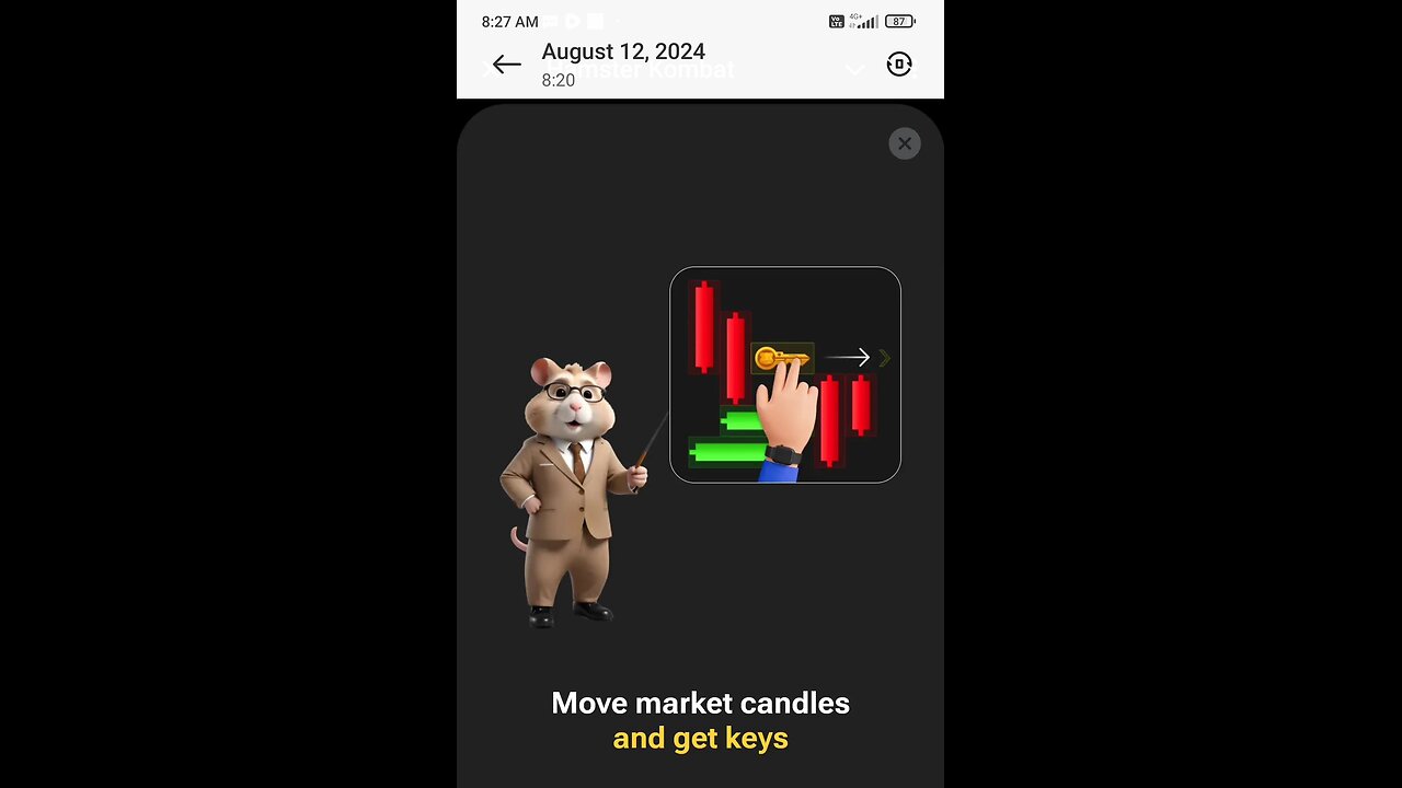 Move Market candles and get keys 🗝️ Hamster 🐹 combat AirDrop