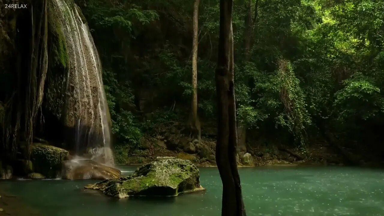 10 Hours of Native American Flute Music with the sound of a river