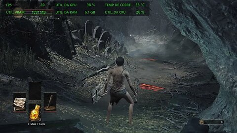 Jogando DARK SOULS III no notebook LENOVO IDEAPAD 3 com AMD RYZEN 5500U VEGA 7 e 20GB de RAM