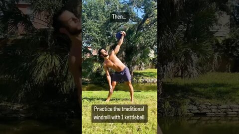 Double kettlebell windmill #shorts #kettlebell