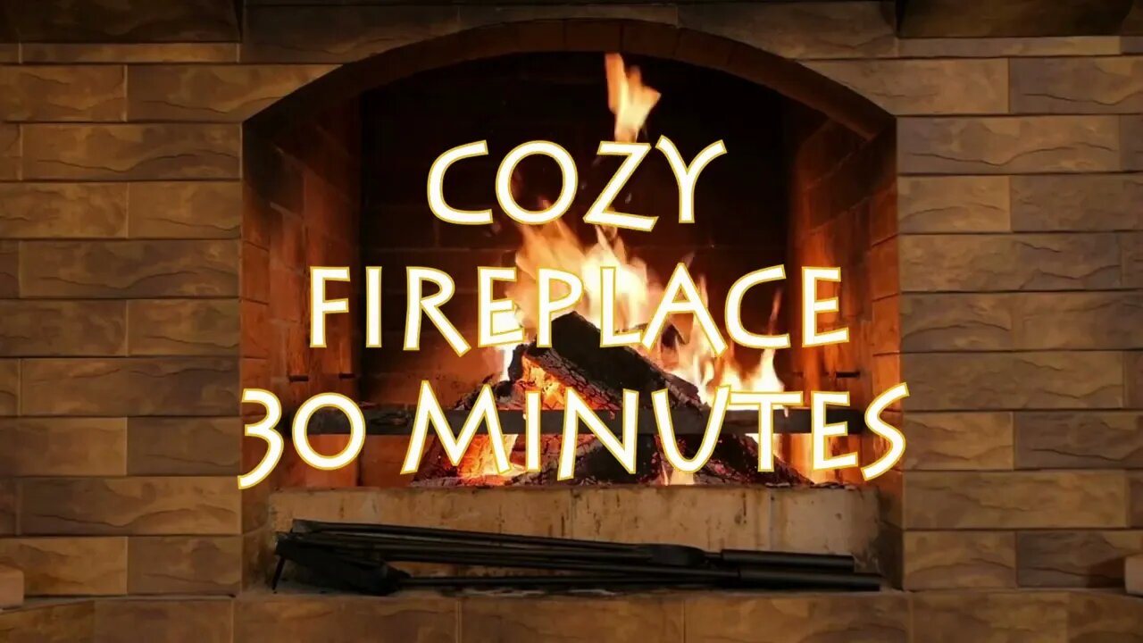 Cozy Crackling Fireplace Ambience - No Music - 30 minutes