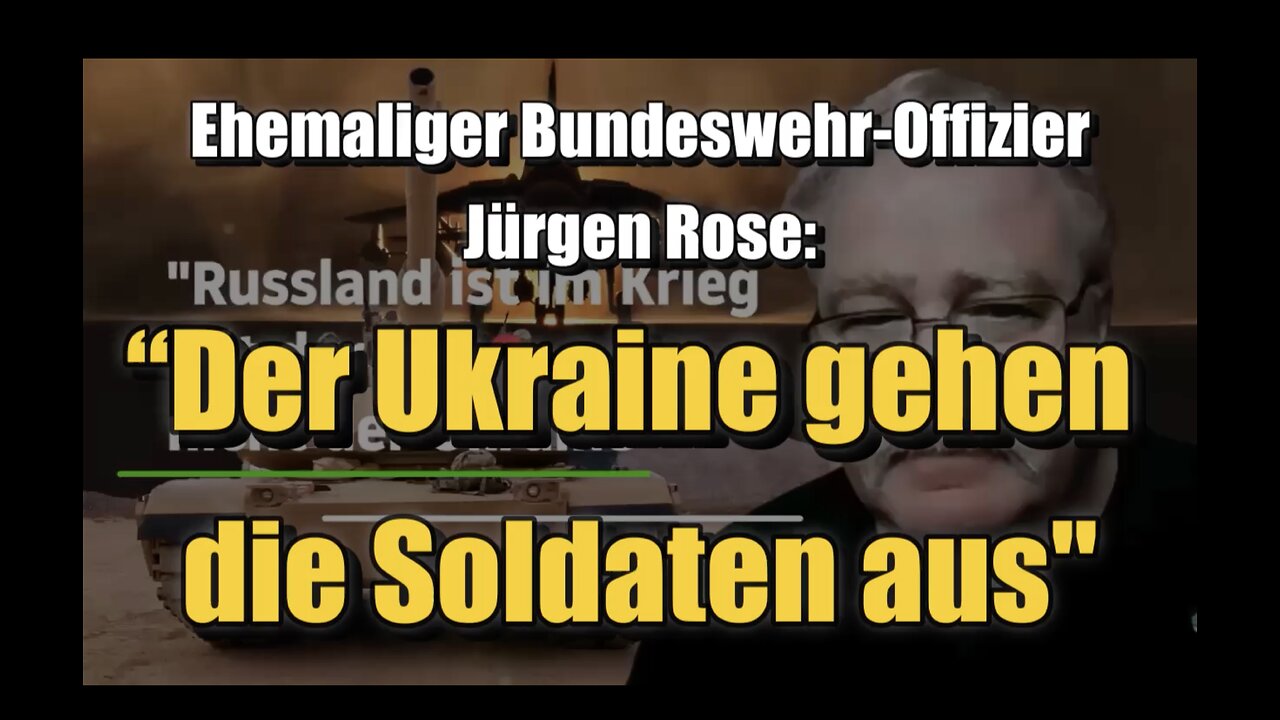 🟥 Bundeswehr-Offizier a. D. Jürgen Rose: Der Ukraine gehen die Soldaten aus (15.04.2023)