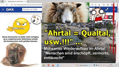 „Ahrtal = Qualtal, der Krieg gegen die Einheimischen geht unermüdlich weiter, etc.!!!“ ...