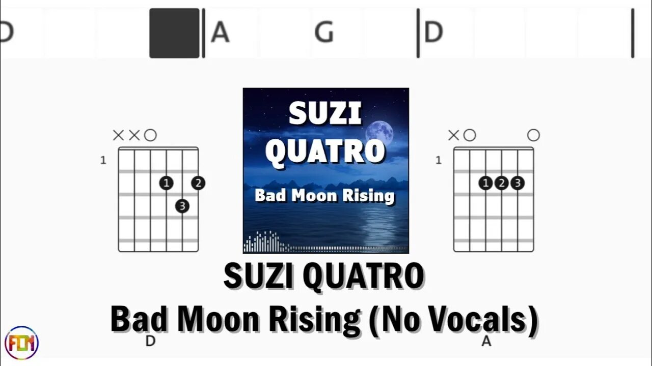 SUZI QUATRO Bad Moon RisingFCN GUITAR CHORDS & LYRICS NO VOCALS