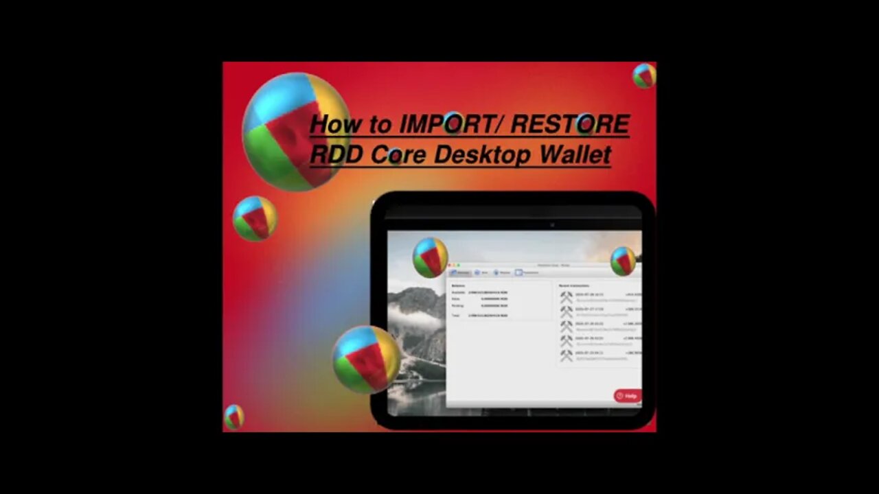 Step by Step How to IMPORT/ RESTORE REDDCOIN Core Wallet (PC) !!! Easy!!! TUTORIAL!!