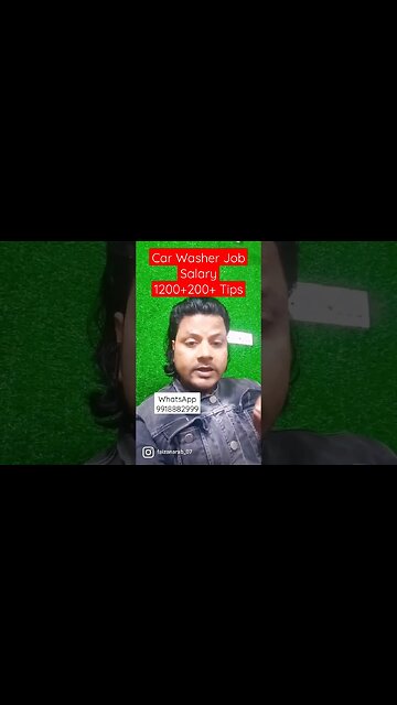 Car Washer Job Salary 1200+200+ Tips #shorts #virul #job #shortsvideo