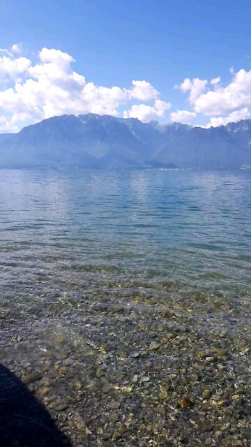 Transparent water in swiss lake