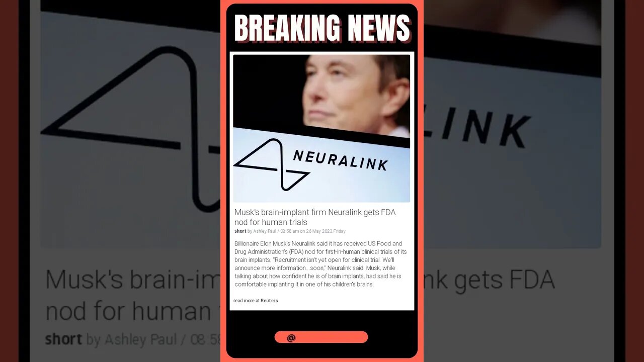 Elon Musk's Revolutionary Brain Implant Given Greenlight by FDA! | #shorts #news
