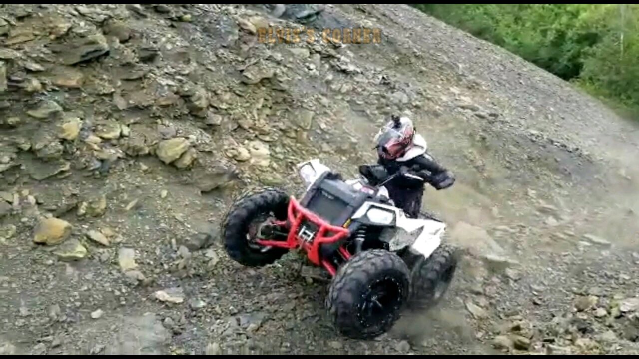 Scrambler a bit sketchy hill climb