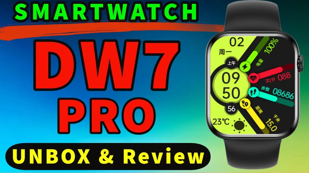 IWO DW7 PRO Smart watch unbox review 1.99" pk DT7 HW7 HW8 Max HW22