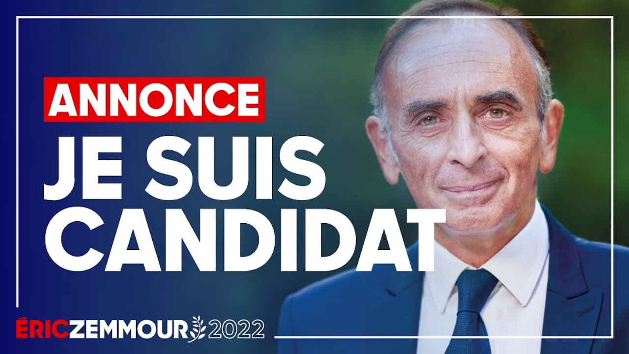 Eric Zemmour : « Je suis candidat à l’élection présidentielle »