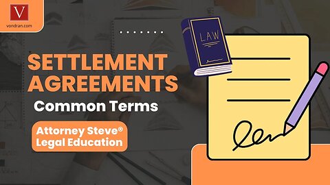 Common legal terms in a settlement agreement