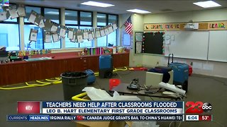 Teachers need help after four classrooms flooded