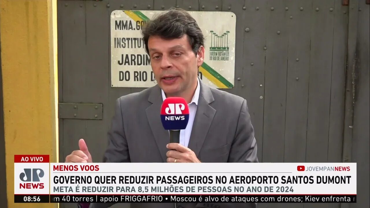 Governo federal quer reduzir fluxo de passageiros no aeroporto Santos Dumont, no RJ