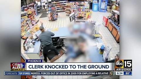 Robber punches employee at Phoenix gas station