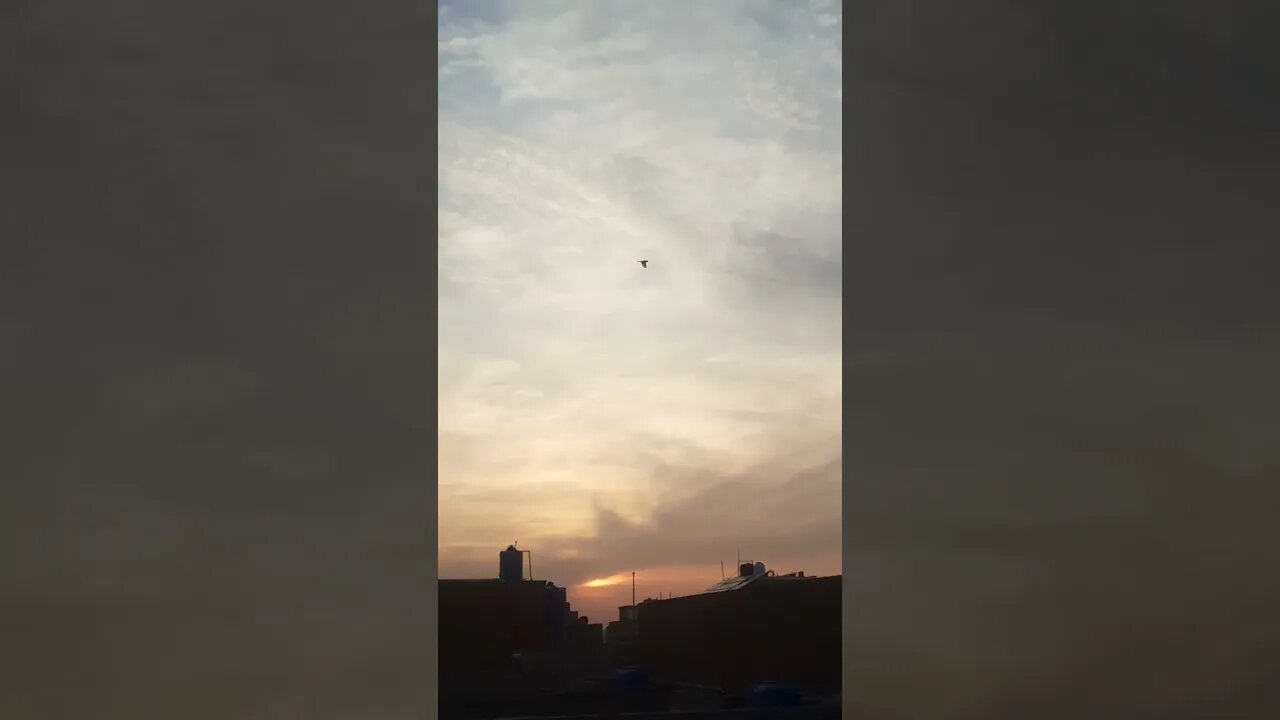 Attractive sunset view in clouds #sunset #evening #clouds #lahore #awesome