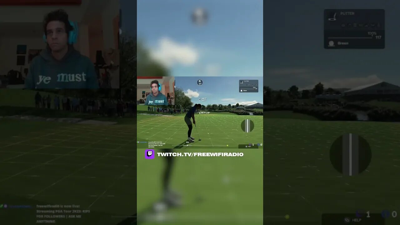 The Satisfaction of a Long Putt ⛳️🐦 #shorts #pga #pga2k23 #twitch #twitchclips